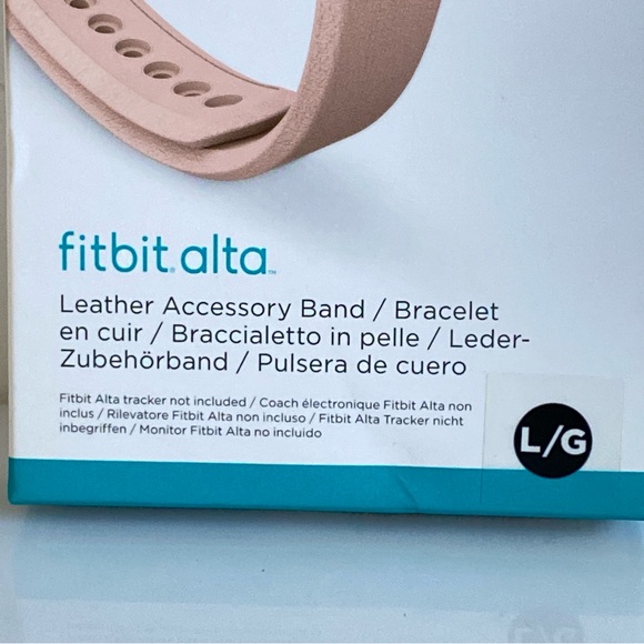 Fitbit Alta Leather Accessory Band Blush Pink. Large. New sealed package. - Picture 3 of 4